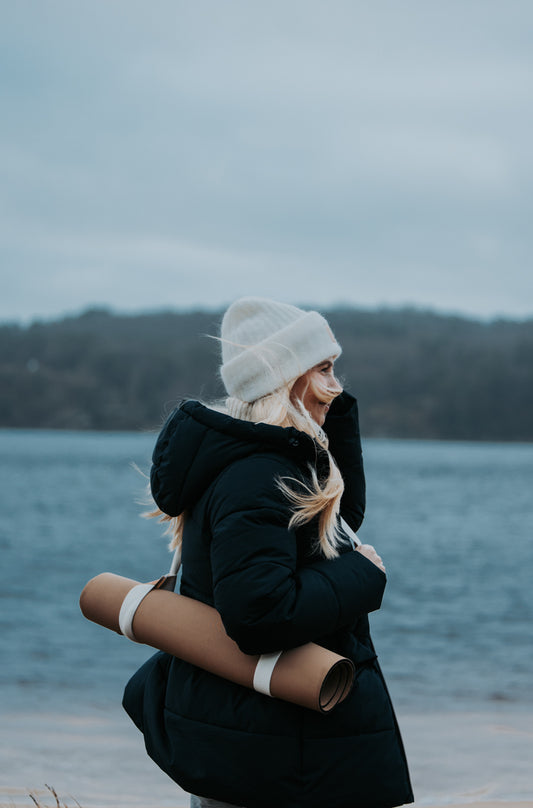 Skiftematte i neopren for isbadere- varmisolerende 6 mm tykk med antiskli