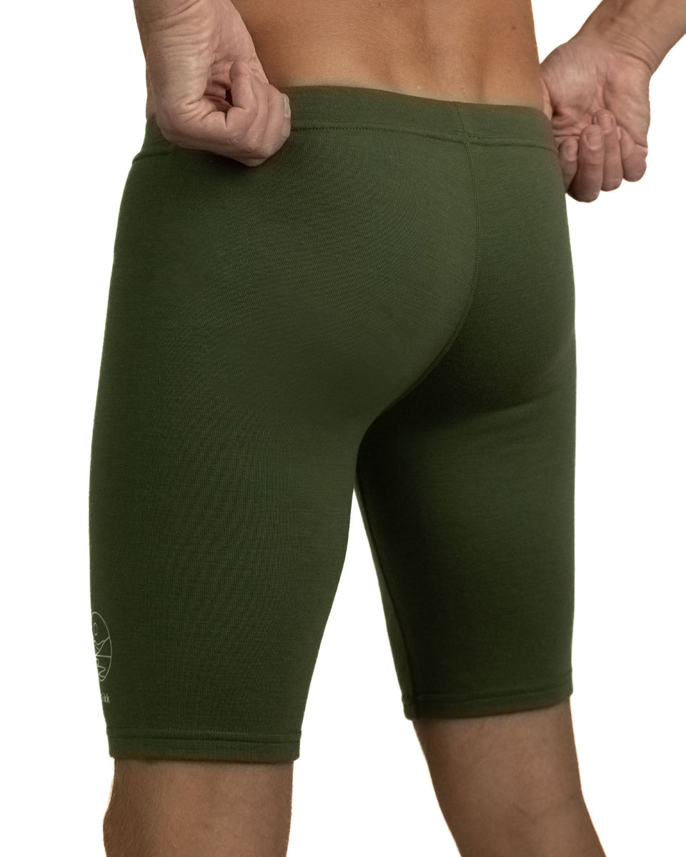 Grønn badebukse i merinoull