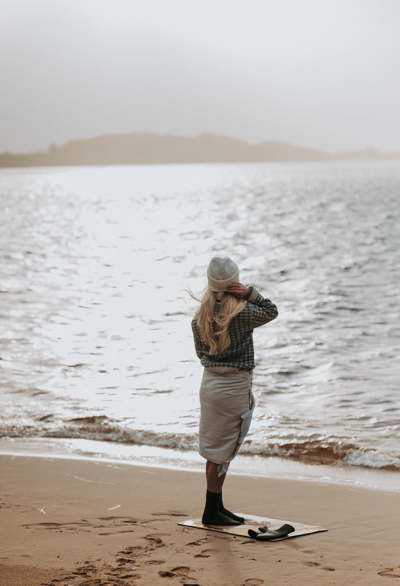 Skiftematte i neopren for isbadere- varmisolerende 6 mm tykk med antiskli