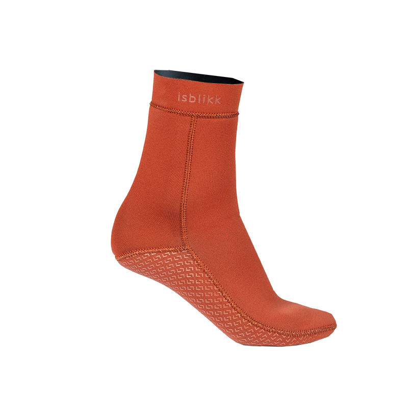Terracotta badesokk i 5 mm neopren til isbading og vinterbading